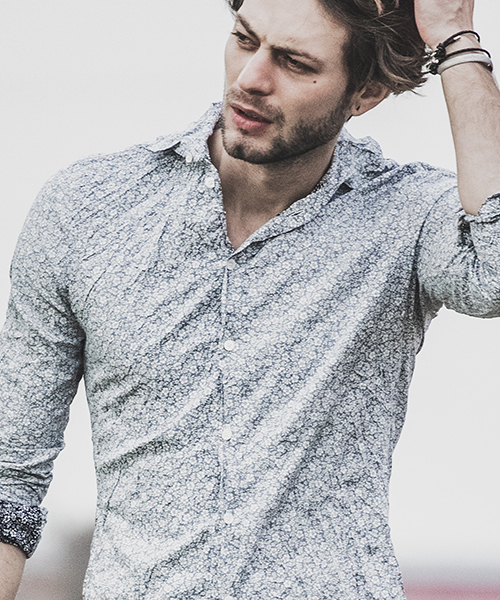 felkod（フィルコッド）の「ms3752-Flower Pattern Crinkle Shirts シャツ（シャツ/ブラウス・メンズ・ネイビー/ブラック・S/M/L）」の6枚目の写真
