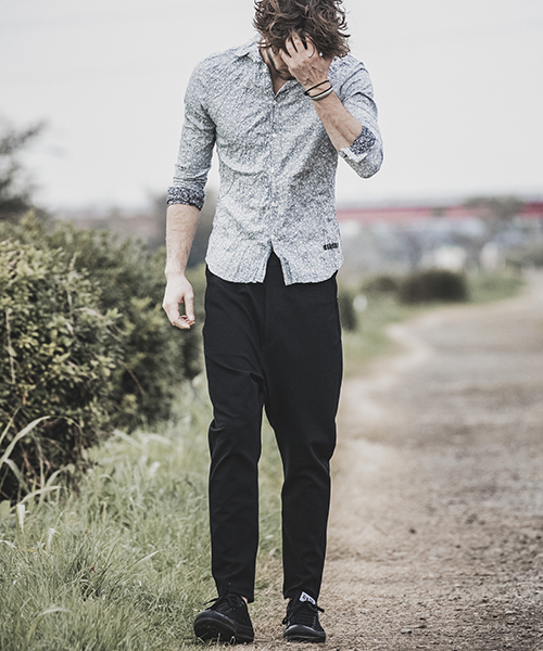 felkod（フィルコッド）の「ms3752-Flower Pattern Crinkle Shirts シャツ（シャツ/ブラウス・メンズ・ネイビー/ブラック・S/M/L）」の8枚目の写真