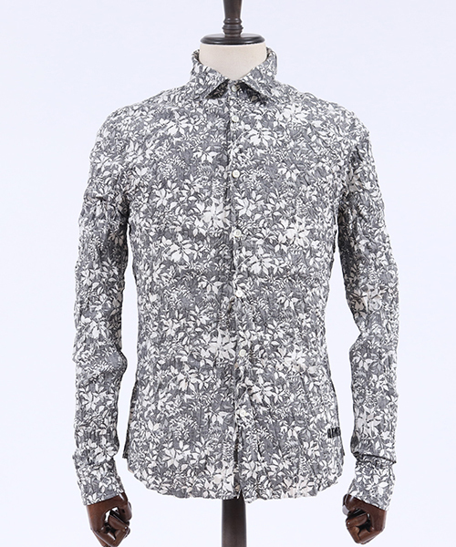 felkod（フィルコッド）の「ms3752-Flower Pattern Crinkle Shirts シャツ（シャツ/ブラウス・メンズ・ネイビー/ブラック・S/M/L）」の10枚目の写真