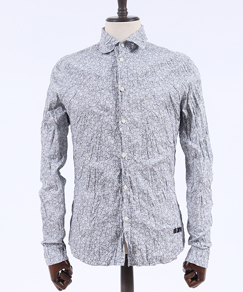 felkod（フィルコッド）の「ms3752-Flower Pattern Crinkle Shirts シャツ（シャツ/ブラウス・メンズ・ネイビー/ブラック・S/M/L）」の13枚目の写真