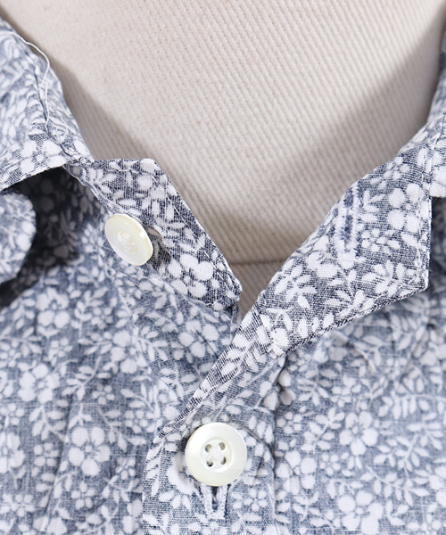 felkod（フィルコッド）の「ms3752-Flower Pattern Crinkle Shirts シャツ（シャツ/ブラウス・メンズ・ネイビー/ブラック・S/M/L）」の16枚目の写真