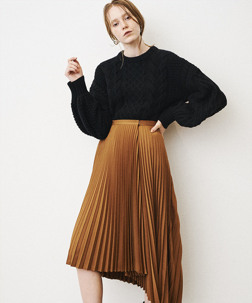 CLANE（クラネ）の「【CLANE】CABLE PUFF KNIT TOPS 15106-2211（ニット/セーター・レディース・ホワイト/ブラック/グレー・2）」の11枚目の写真