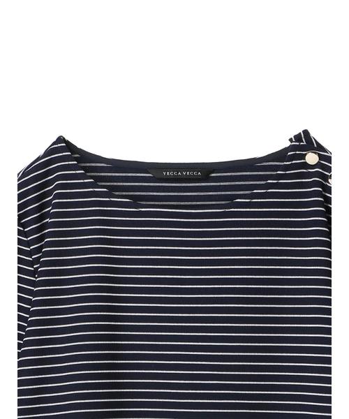 YECCA VECCA（イェッカヴェッカ）の「Ｐ．ボーダープルオーバー（Tシャツ/カットソー・レディース・ネイビー/オフホワイト・FREE）」の8枚目の写真