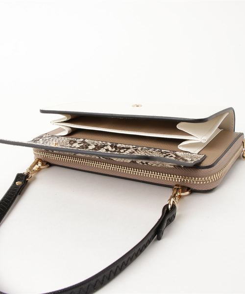 cache cache(カシュ カシュ)の「カシュカシュ cachecache / パイソン レオパード 2wayお財布ショルダーバッグ(ショルダーバッグ・レディース・その他/その他1/その他2/その他3/ベージュ系その他/キャメル・FREE)」の8枚目の写真
