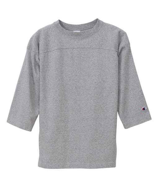 Champion(チャンピオン)の「【Champion/チャンピオン】メンズ MADE IN USA T1011(ティーテンイレブン) 3/4スリーブ【7分袖】フットボールTシャツ(Tシャツ/カットソー・メンズ・ゴールド/ネイビー/ブラック/ホワイト/イエロー/モスグリーン/グレー/グレー×サックスブルー/アッシュブラウン/ブルー系その他2・MEDIUM/LARGE/X-LARGE/SMALL)」の3枚目の写真