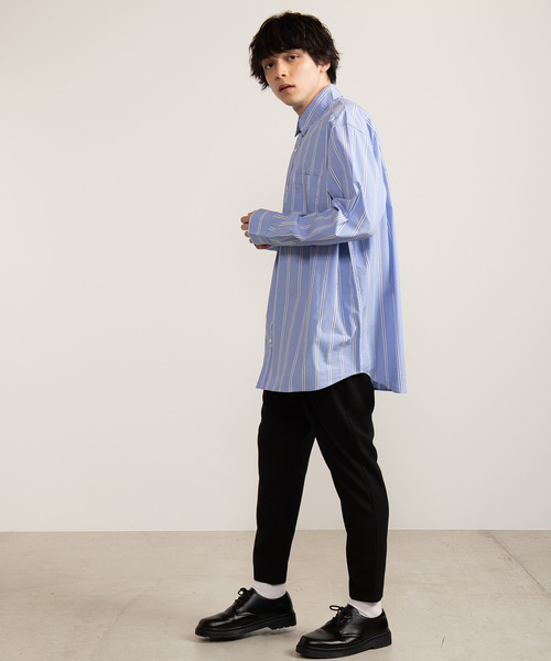 WEGO（ウィゴー）の「WEGO/マルチストライプロングシャツ（シャツ/ブラウス・メンズ・ブルー系その他4/ホワイト系その他4・LARGE/MEDIUM）」の13枚目の写真