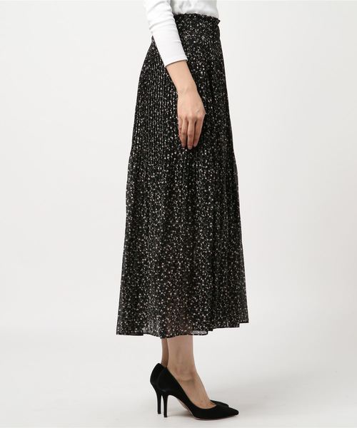 archives(アルシーヴ)の「レトロ花柄消しプリーツスカート(スカート・レディース・ブラック/ピンク/アイボリー/グリーン系その他・MEDIUM)」の6枚目の写真