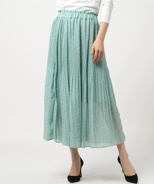 archives(アルシーヴ)の「レトロ花柄消しプリーツスカート(スカート・レディース・ブラック/ピンク/アイボリー/グリーン系その他・MEDIUM)」の15枚目の写真