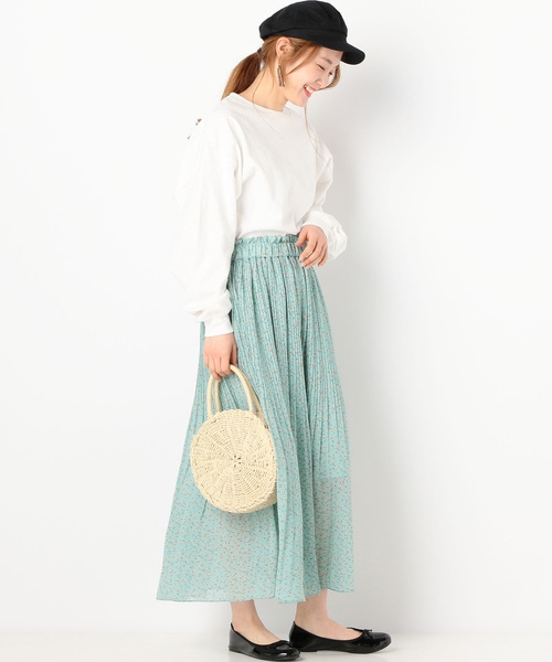 archives(アルシーヴ)の「レトロ花柄消しプリーツスカート(スカート・レディース・ブラック/ピンク/アイボリー/グリーン系その他・MEDIUM)」の14枚目の写真