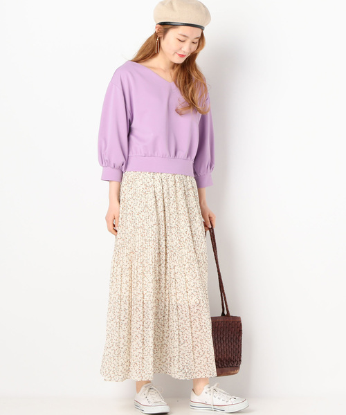 archives(アルシーヴ)の「レトロ花柄消しプリーツスカート(スカート・レディース・ブラック/ピンク/アイボリー/グリーン系その他・MEDIUM)」の11枚目の写真