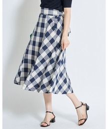 &. NOSTALGIA | ギンガムチェックセミフレアースカート(スカート)