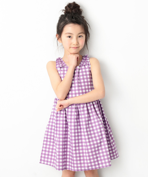 devirock（デビロック）の「総柄リボンワンピース（ワンピース・キッズ・ブラック系その他3/ブラック系その他2/ピンク系その他/パープル系その他/ブラック系その他・110cm/160cm/140cm/100cm/130cm/150cm/120cm）」の4枚目の写真