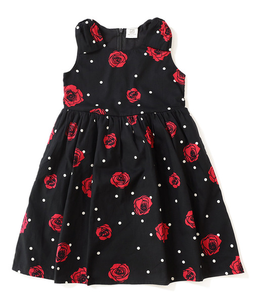 devirock（デビロック）の「総柄リボンワンピース（ワンピース・キッズ・ブラック系その他3/ブラック系その他2/ピンク系その他/パープル系その他/ブラック系その他・110cm/160cm/140cm/100cm/130cm/150cm/120cm）」の16枚目の写真