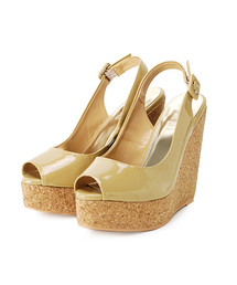 DURAS | 2014SSエナメルコルクオープントゥパンプス(パンプス)