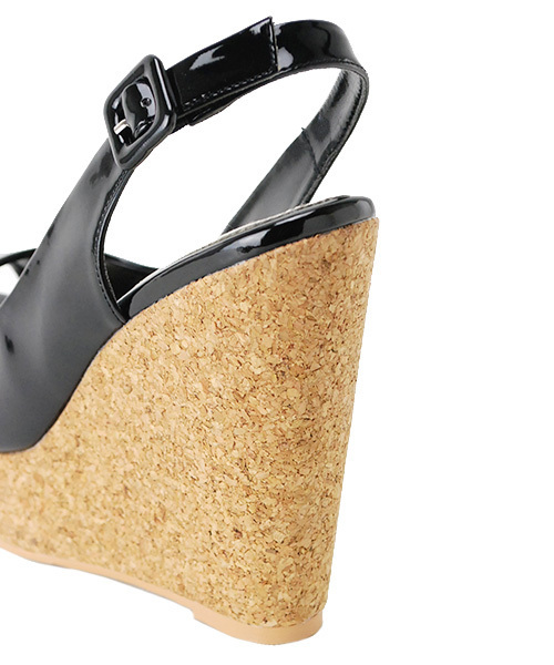 DURAS（デュラス）の「2014SSエナメルコルクオープントゥパンプス（パンプス・レディース・ホワイト/ブラック/ベージュ/レッド・SMALL/MEDIUM）」の6枚目の写真