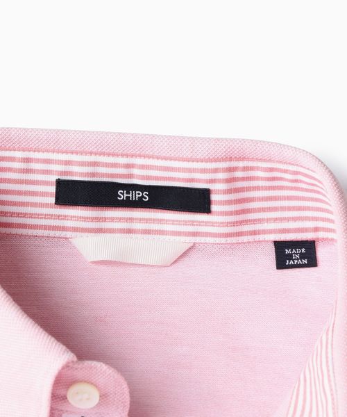 SHIPS（シップス）の「SC: COOLMAX(R) コットン/リネン カノコ ボタンダウン ポロシャツ（ポロシャツ・メンズ・ホワイト/ライトブルー/ネイビー/ブルー/コバルトブルー/ライトパープル/ダークブルー/ロイヤルブルー/ブルー系その他/サックスブルー・SMALL/MEDIUM/LARGE/X-LARGE）」の16枚目の写真
