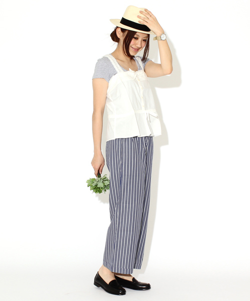 BEAMS BOY（ビームスボーイ）の「BEAMS BOY / ストライプ イージー パンツ（その他パンツ・レディース・サックスブルー/ブルー・ONE SIZE）」の13枚目の写真