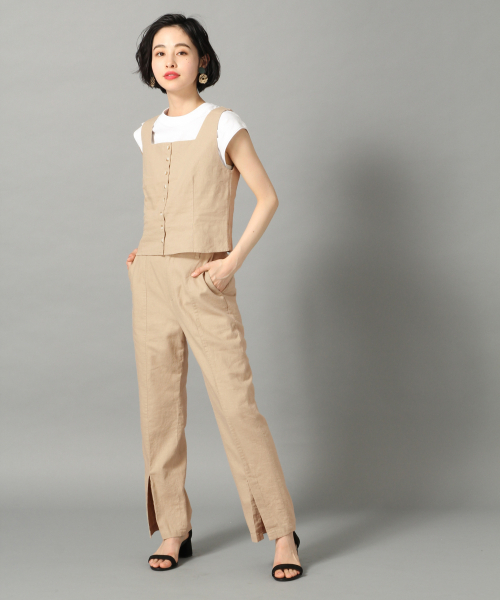 LOWRYS FARM（ローリーズファーム）の「Ｌ／Ｒフロントスリットパンツ　836997（その他パンツ・レディース・ブラック/ベージュ/ブラウン・MEDIUM/LARGE）」の14枚目の写真