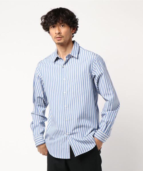 EDIFICE（エディフィス）の「BLUE STRIPE WIDE REGULAR（シャツ/ブラウス・メンズ・ライトブルー/サックスブルー/ブルー系その他・MEDIUM/SMALL/LARGE/FREE）」の5枚目の写真