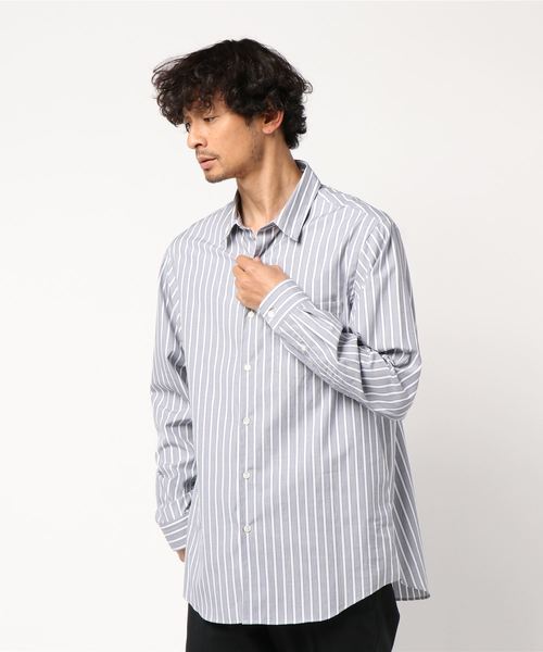 EDIFICE（エディフィス）の「BLUE STRIPE WIDE REGULAR（シャツ/ブラウス・メンズ・ライトブルー/サックスブルー/ブルー系その他・MEDIUM/SMALL/LARGE/FREE）」の6枚目の写真