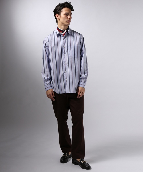 EDIFICE（エディフィス）の「BLUE STRIPE WIDE REGULAR（シャツ/ブラウス・メンズ・ライトブルー/サックスブルー/ブルー系その他・MEDIUM/SMALL/LARGE/FREE）」の7枚目の写真