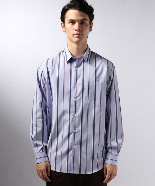 EDIFICE（エディフィス）の「BLUE STRIPE WIDE REGULAR（シャツ/ブラウス・メンズ・ライトブルー/サックスブルー/ブルー系その他・MEDIUM/SMALL/LARGE/FREE）」の8枚目の写真