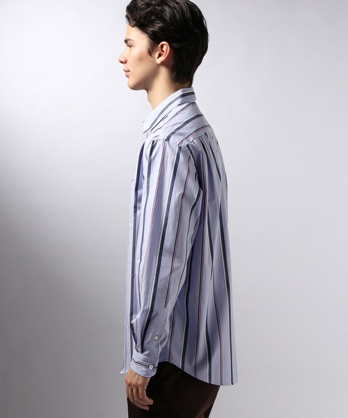 EDIFICE（エディフィス）の「BLUE STRIPE WIDE REGULAR（シャツ/ブラウス・メンズ・ライトブルー/サックスブルー/ブルー系その他・MEDIUM/SMALL/LARGE/FREE）」の9枚目の写真