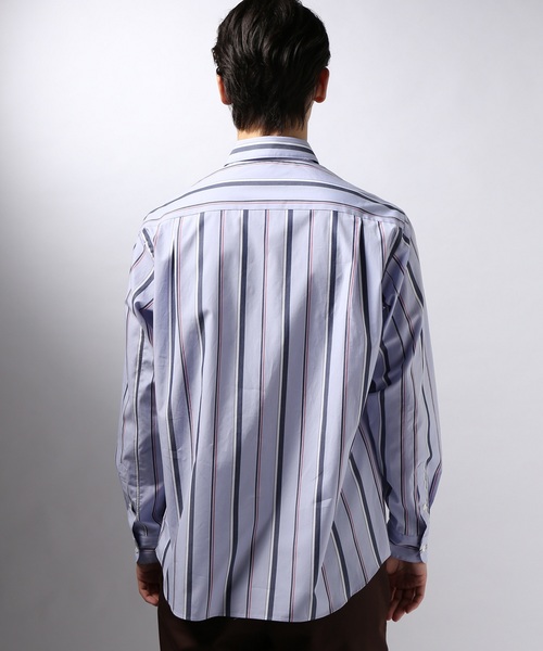 EDIFICE（エディフィス）の「BLUE STRIPE WIDE REGULAR（シャツ/ブラウス・メンズ・ライトブルー/サックスブルー/ブルー系その他・MEDIUM/SMALL/LARGE/FREE）」の10枚目の写真