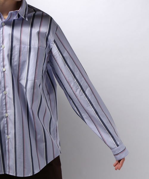 EDIFICE（エディフィス）の「BLUE STRIPE WIDE REGULAR（シャツ/ブラウス・メンズ・ライトブルー/サックスブルー/ブルー系その他・MEDIUM/SMALL/LARGE/FREE）」の13枚目の写真