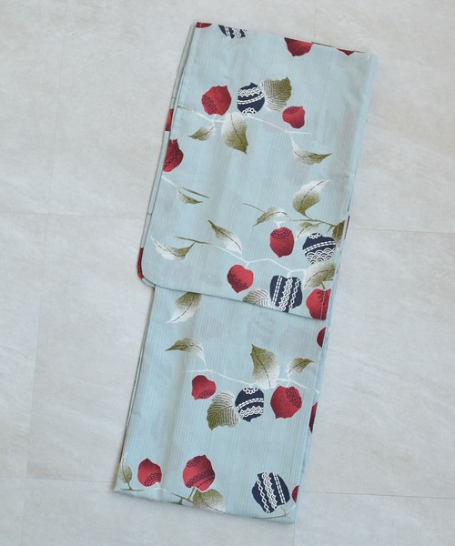 utatane(ウタタネ)の「選べる浴衣3点セット ニコアンティークオリジナル 国内染色 小袋帯(浴衣・レディース・レッド/ブラック系1/ブルー系1/ホワイト系1/ネイビー系1・FREE/L/S/XL)」の16枚目の写真