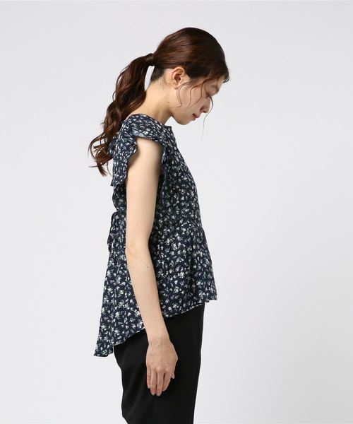 flower（フラワー）の「フラワーリー　コットン　ブラウス（シャツ/ブラウス・レディース・アイボリー/ネイビー・FREE）」の3枚目の写真