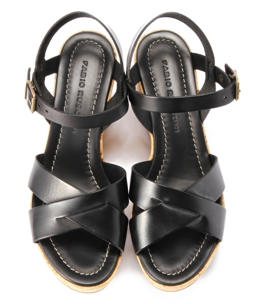 BEAUTY&YOUTH UNITED ARROWS（ビューティーアンドユースユナイテッドアローズ）の「BYTF FABIO RUSCONI クロスアンクルウェッジ ◆（サンダル・レディース・ブラック/シャーベット・35/37/38/36）」の3枚目の写真