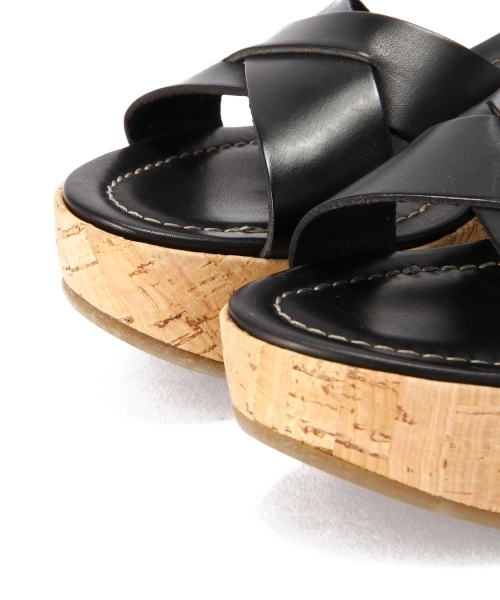 BEAUTY&YOUTH UNITED ARROWS（ビューティーアンドユースユナイテッドアローズ）の「BYTF FABIO RUSCONI クロスアンクルウェッジ ◆（サンダル・レディース・ブラック/シャーベット・35/37/38/36）」の7枚目の写真