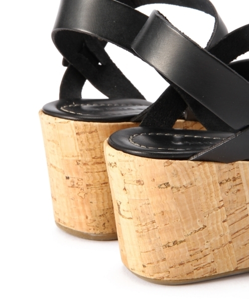 BEAUTY&YOUTH UNITED ARROWS（ビューティーアンドユースユナイテッドアローズ）の「BYTF FABIO RUSCONI クロスアンクルウェッジ ◆（サンダル・レディース・ブラック/シャーベット・35/37/38/36）」の8枚目の写真