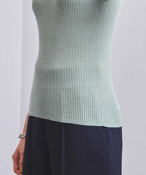 UNITED ARROWS(ユナイテッドアローズ)の「UBCB リブ タートルネック ノースリーブ ニット†◆(ニット/セーター・レディース・ベージュ/ネイビー/ライム・フリー)」の9枚目の写真