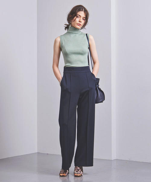 UNITED ARROWS(ユナイテッドアローズ)の「UBCB リブ タートルネック ノースリーブ ニット†◆(ニット/セーター・レディース・ベージュ/ネイビー/ライム・フリー)」の4枚目の写真
