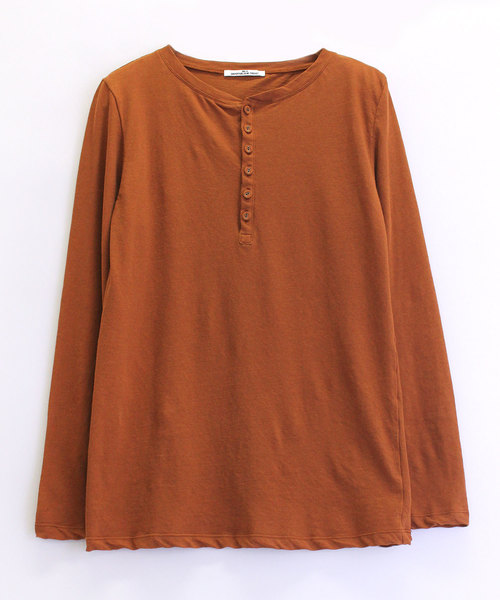 RNA-N(アールエヌエーエヌ)の「M1139 スキューヘンリーロンTシャツ(Tシャツ/カットソー・レディース・パープル/ブラウン/チャコール/ホワイト・MEDIUM)」の8枚目の写真