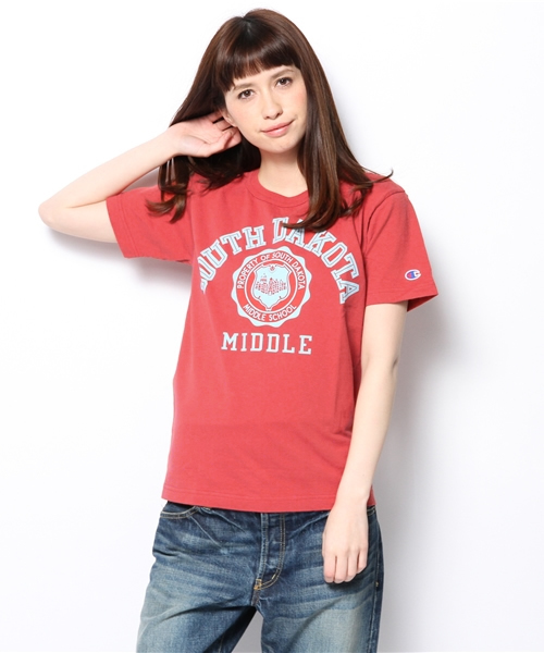 BEAMS BOY(ビームスボーイ)の「CHAMPION / US プリント Tシャツ(Tシャツ/カットソー・レディース・チャコールグレー/ブラック/ワイン/ネイビー/ホワイト/ホワイト系その他/その他1/ライトグレー/ブラック系その他・SMALL)」の8枚目の写真