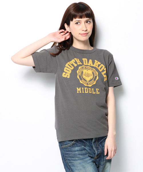 BEAMS BOY(ビームスボーイ)の「CHAMPION / US プリント Tシャツ(Tシャツ/カットソー・レディース・チャコールグレー/ブラック/ワイン/ネイビー/ホワイト/ホワイト系その他/その他1/ライトグレー/ブラック系その他・SMALL)」の5枚目の写真