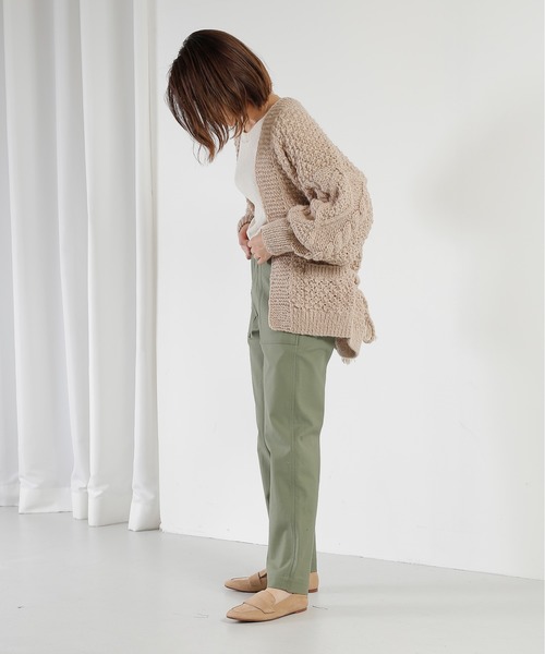kha:ki(カーキ)の「「KHA:KI / カーキ」ニュージーランドウール手編みニットカーディガン"HAND KNIT CARDIGAN"(カーディガン/ボレロ・レディース・ブラウン/アイボリー/ライトベージュ・1)」の16枚目の写真
