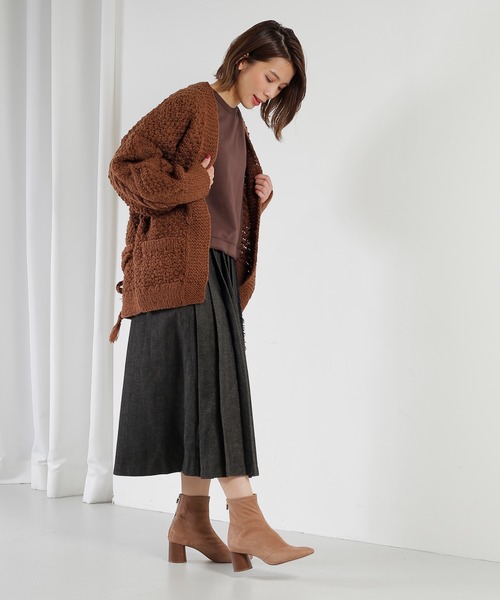 kha:ki(カーキ)の「「KHA:KI / カーキ」ニュージーランドウール手編みニットカーディガン"HAND KNIT CARDIGAN"(カーディガン/ボレロ・レディース・ブラウン/アイボリー/ライトベージュ・1)」の19枚目の写真