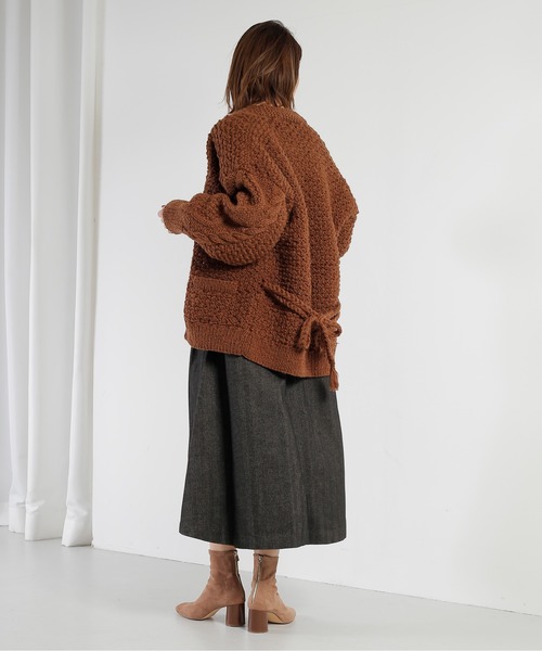 kha:ki(カーキ)の「「KHA:KI / カーキ」ニュージーランドウール手編みニットカーディガン"HAND KNIT CARDIGAN"(カーディガン/ボレロ・レディース・ブラウン/アイボリー/ライトベージュ・1)」の20枚目の写真