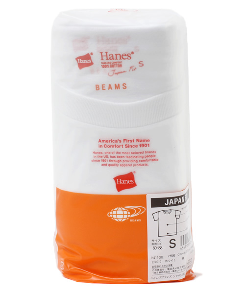 HANES(ヘインズ)の「○HANES / T-SHIRTS Japan Fit ジャパンフィット(2枚組)クルーネックTシャツ(Tシャツ/カットソー・メンズ・ホワイト・LARGE/X-LARGE/MEDIUM/SMALL)」の3枚目の写真
