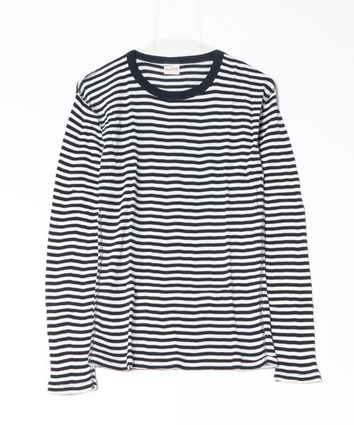 Healthknit(ヘルスニット)の「∴【 Healthknit / ヘルスニット 】針抜きワッフルクルーネック長袖Tシャツ 810 SIP(Tシャツ/カットソー・メンズ・ブラック系その他/グレー/レッド/オフホワイト/ブラック/ネイビー・LARGE/MEDIUM)」の5枚目の写真