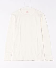 ∴【 Healthknit / ヘルスニット 】針抜きワッフルクルーネック長袖Tシャツ　810　SIP