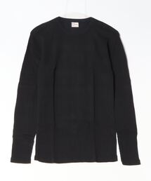 ∴【 Healthknit / ヘルスニット 】針抜きワッフルクルーネック長袖Tシャツ　810　SIP