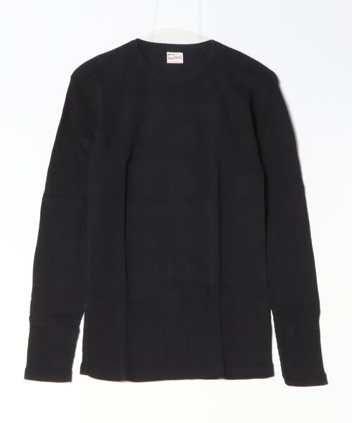 Healthknit(ヘルスニット)の「∴【 Healthknit / ヘルスニット 】針抜きワッフルクルーネック長袖Tシャツ 810 SIP(Tシャツ/カットソー・メンズ・ブラック系その他/グレー/レッド/オフホワイト/ブラック/ネイビー・LARGE/MEDIUM)」の3枚目の写真
