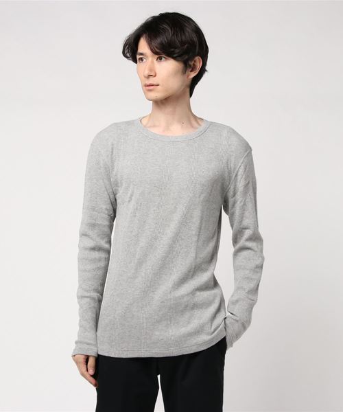 Healthknit(ヘルスニット)の「∴【 Healthknit / ヘルスニット 】針抜きワッフルクルーネック長袖Tシャツ 810 SIP(Tシャツ/カットソー・メンズ・ブラック系その他/グレー/レッド/オフホワイト/ブラック/ネイビー・LARGE/MEDIUM)」の10枚目の写真