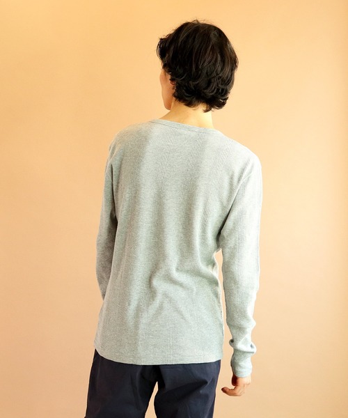 Healthknit(ヘルスニット)の「∴【 Healthknit / ヘルスニット 】針抜きワッフルクルーネック長袖Tシャツ 810 SIP(Tシャツ/カットソー・メンズ・ブラック系その他/グレー/レッド/オフホワイト/ブラック/ネイビー・LARGE/MEDIUM)」の14枚目の写真