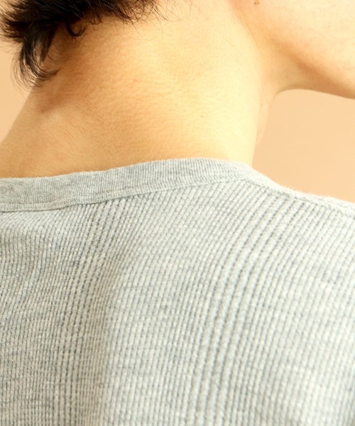 Healthknit(ヘルスニット)の「∴【 Healthknit / ヘルスニット 】針抜きワッフルクルーネック長袖Tシャツ 810 SIP(Tシャツ/カットソー・メンズ・ブラック系その他/グレー/レッド/オフホワイト/ブラック/ネイビー・LARGE/MEDIUM)」の12枚目の写真